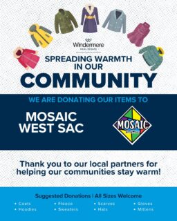 🧥🧦 Final Call for Warmth! We're in the home stretch of our Coat Drive & Socktoberfest—and your donations can make a real difference! All items will go to Mosaic West Sac, a local nonprofit dedicated to supporting our most vulnerable neighbors.
📍 Drop off your new or gently used coats and new socks at: 3170 Jefferson Blvd., Suite 160 West Sacramento, CA 95691 Let’s wrap our community in warmth—one coat and one pair of socks at a time.
Every donation counts. Let’s finish strong! 💪
#coatdrive #westsac #westsaccommunity